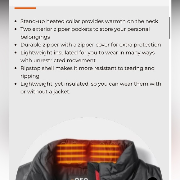 Ororo Women’s Puffer Heated Vest Size Small - Picture 10 of 12